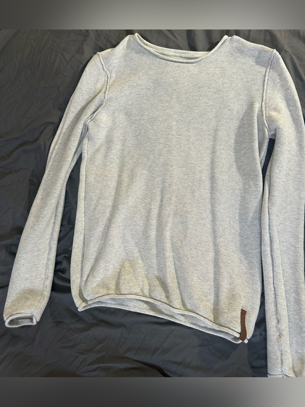 Light Gray Long Sleeve Knit Top